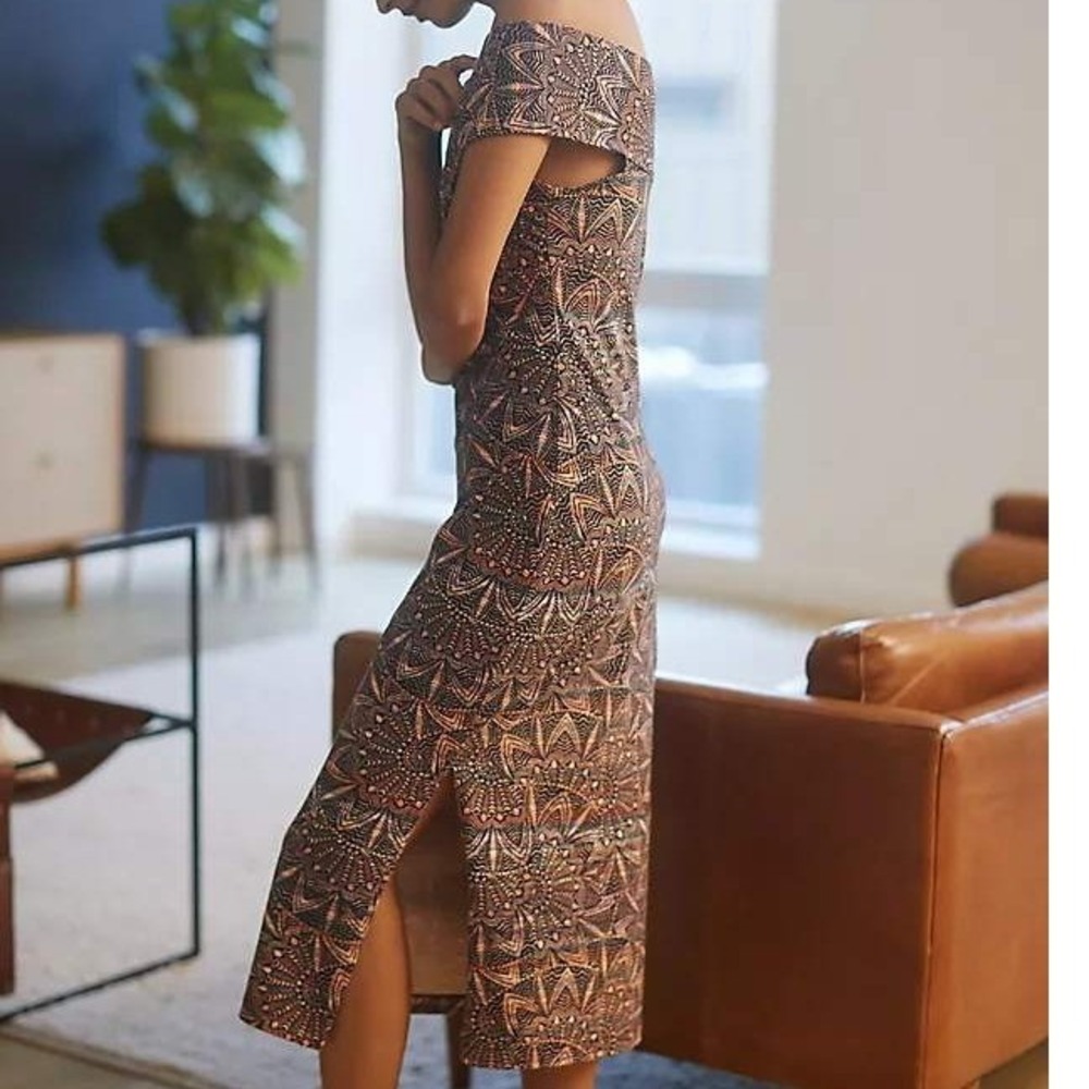 Daily Practice Anthropologie Geometric Print Crisscross Back Maxi Dress Large